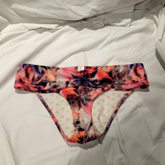 St. Even Sunset Palm Print Halter Bikini Top Size 34 w/Ruched Front Bottom SZ M - Picture 5 of 12